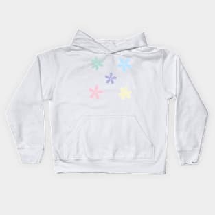 Abstract Flowers - Pastel Rainbow Kids Hoodie